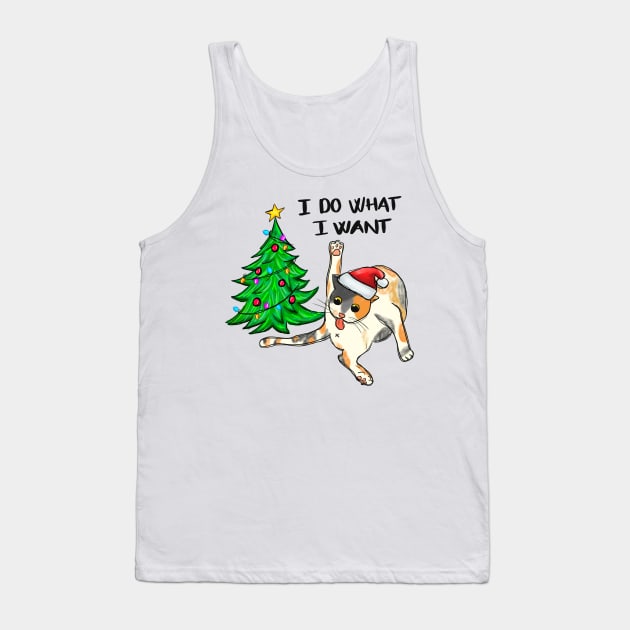 I Do What I Want Funny Cat Tank Top by frondorfelda